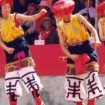 Festival dancing Litang horse racing festival