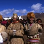 Smiling at a Winter festival near Litang county at eevation of 4,200m