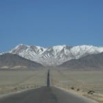 this road descending from Himalaya range to Talimu Basin