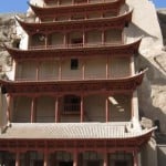 Mogao Grottoes The caves contain some of the finest examples of Buddhist art spanning a period of 1,000 years, and with distance of 25 km southeast of the center of Dunhuang