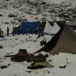 Trek A winter camp site