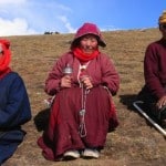 Tibetan pilgrims on a break