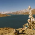 Yamdrok lake located in the central Tibet,