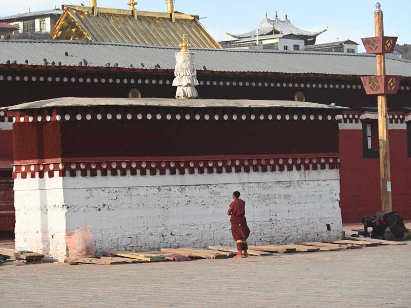 praying monk