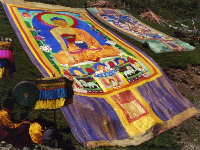 Katok Thangkar unfolding