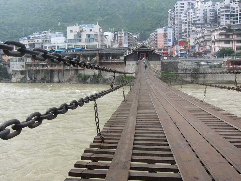 Luding Bridge is located in Luding county, about 49 km east from Kangding