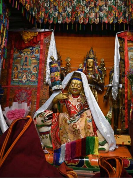 Tsechokling deity angry face