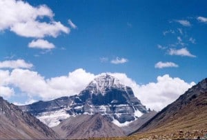 The Mt. Kailhash from another vlley approaching from Indus River source
